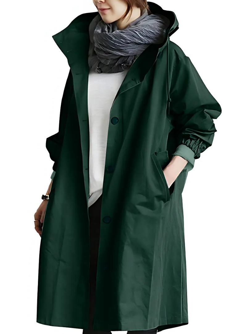 Icone™ ElegantCoat - Allwettertauglich Leichtgewichtig Komfortabel Kapuze Elegant Mantel