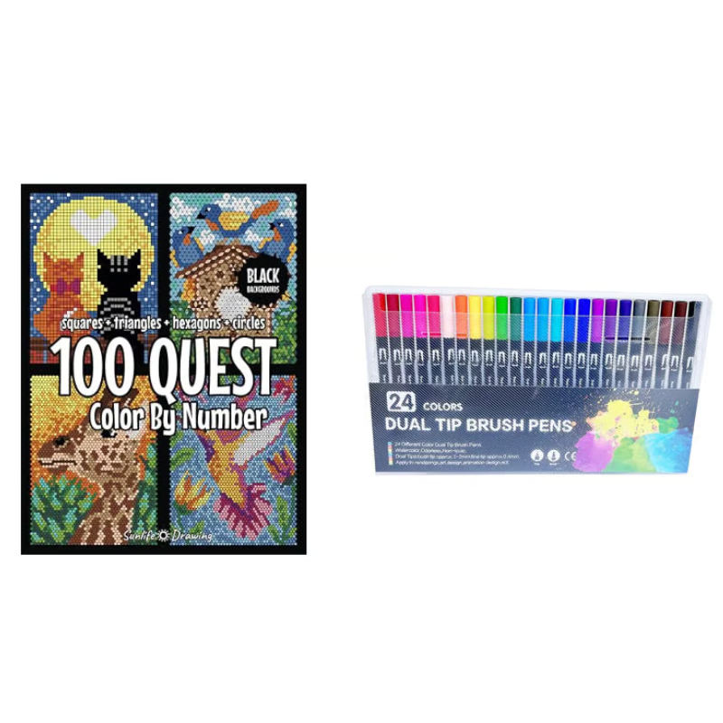 Kletshuts™ ColorQuest: 100 Suche Farbe Von Zahlen Ausmalen Buch