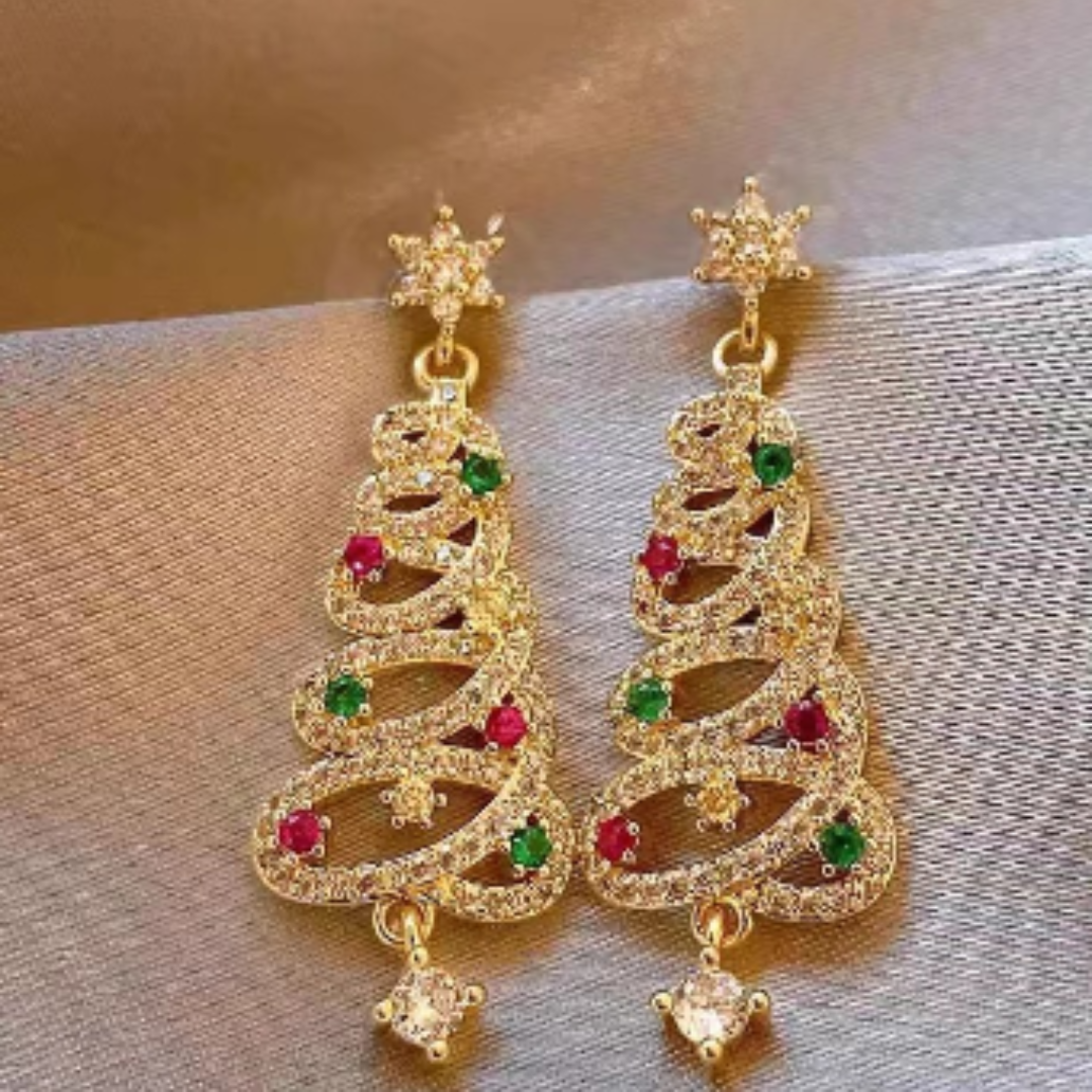 Jewelance™ ChristmasEarrings: Weihnachtsbaum-Ohrringe