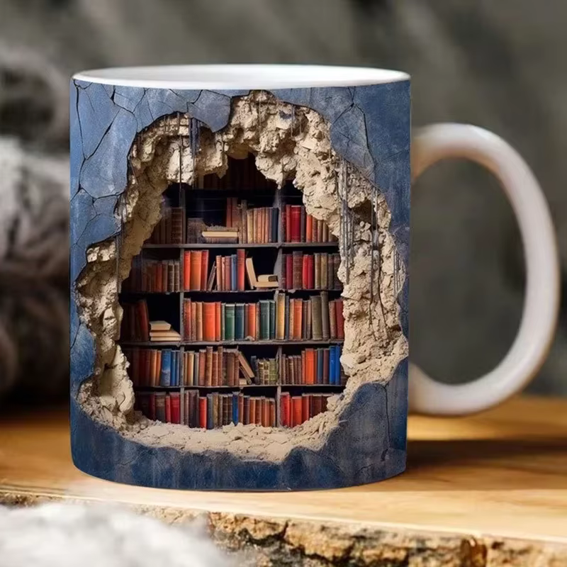 LibraryMug - 3D Bibliothek Design Becher