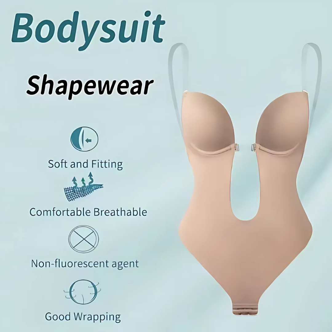 Icone™ SeamlessBodysuit: Tief Geschnittener Nahtloser Bodysuit Shapewear