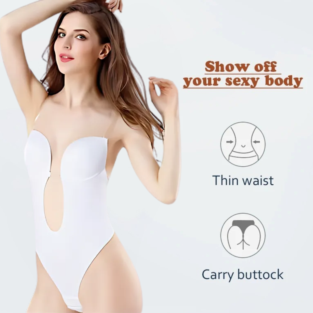 Icone™ SeamlessBodysuit: Tief Geschnittener Nahtloser Bodysuit Shapewear