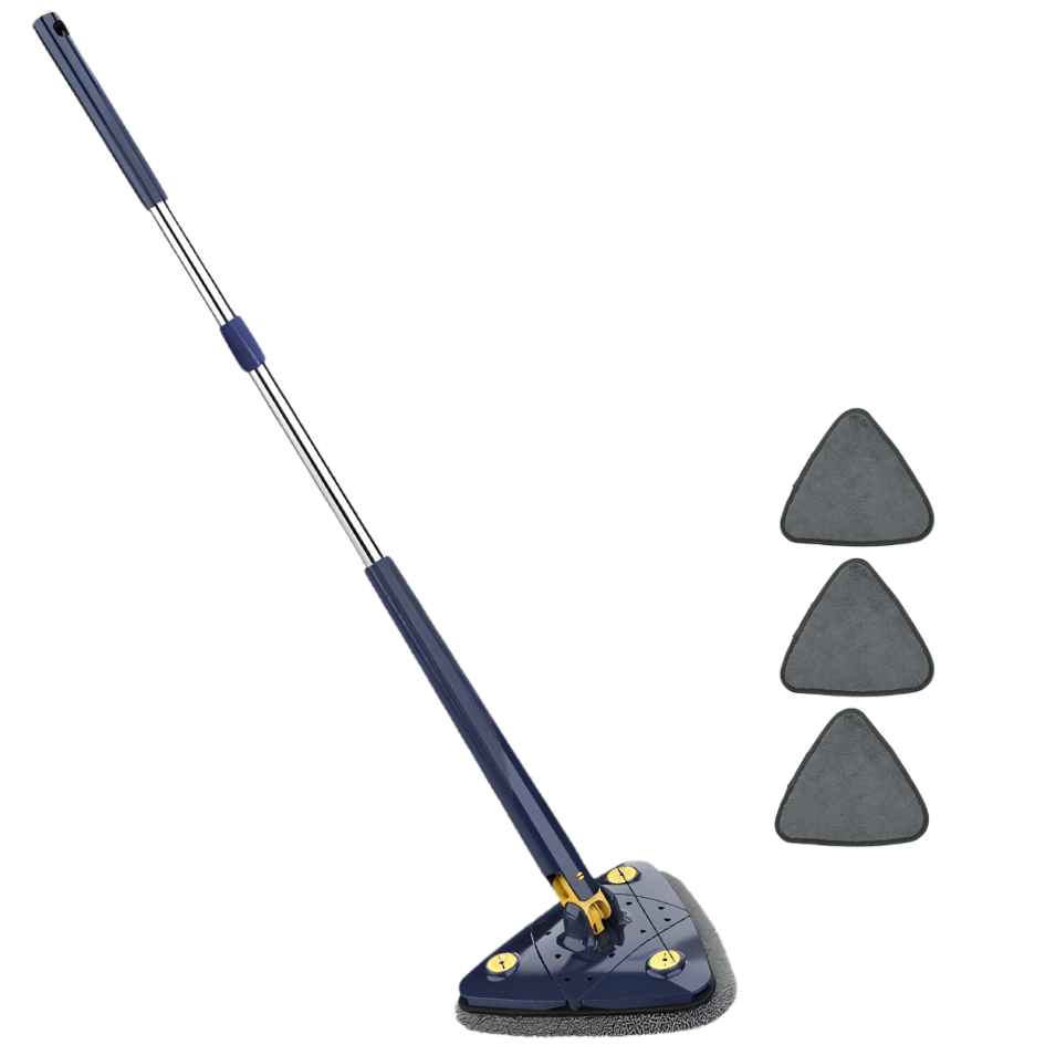 Cleaner Pro° TriangleMop: Lang Stiel Verstellbar Dreieck 360 Reinigung Mopp