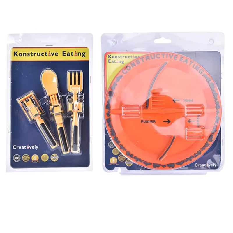 Kletshuts™ CarCutlery: Kinder Baubesteck Set