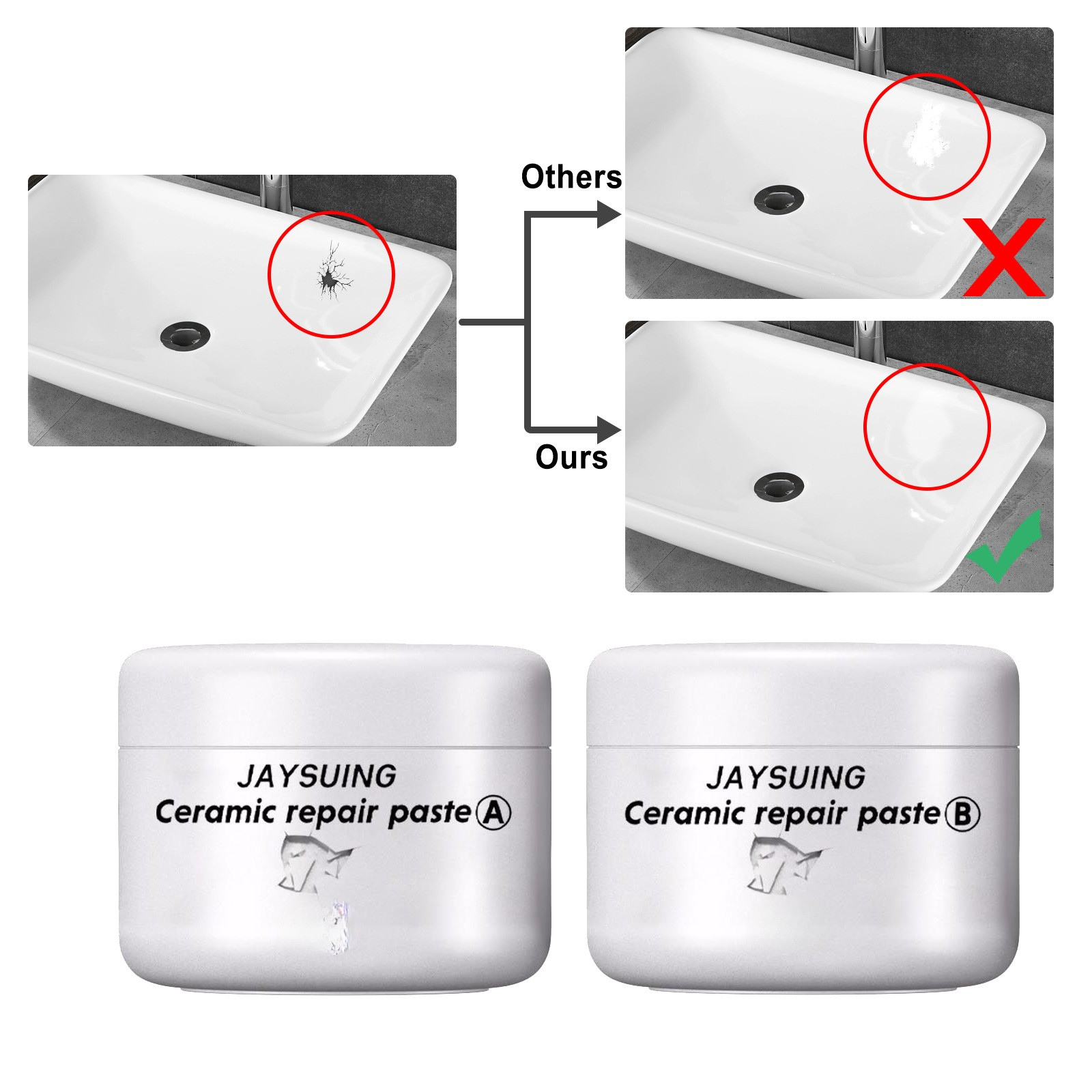 CeramicPaste - Keramikfliesen Reparatur Pasten Set
