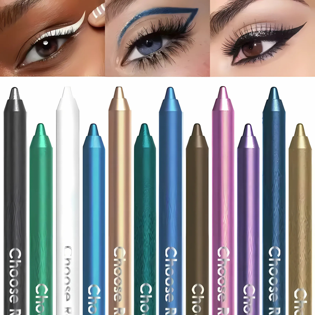 WaterproofEyeliner - Langanhaltender Wasserfester Augen- und Lippe Liner Bleistift 12-Teiliges Set