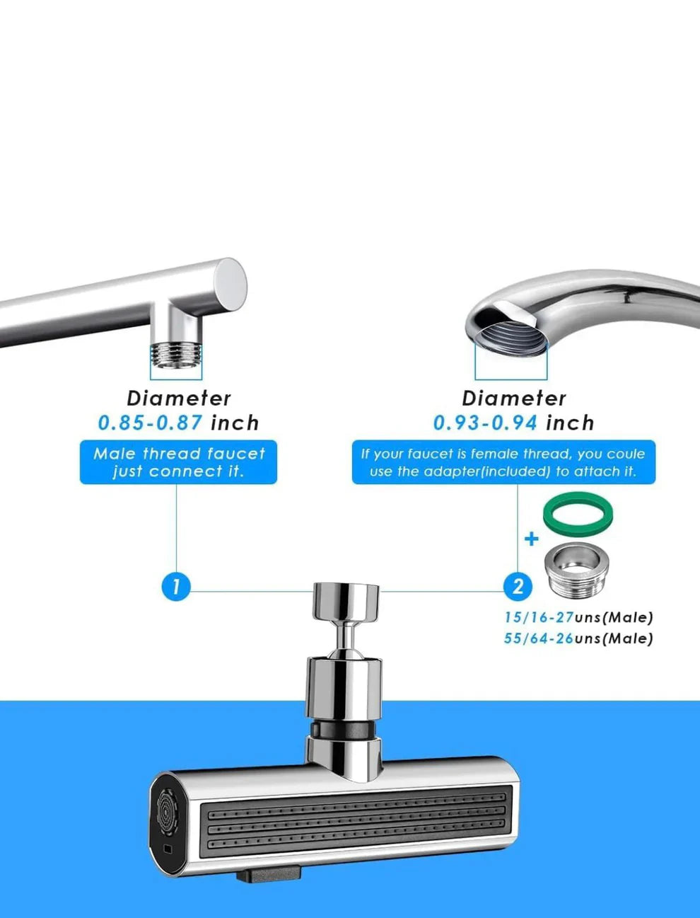 Globetrek° WaterfallFaucet: Sleek Küche Wasserfall Wasserhahn