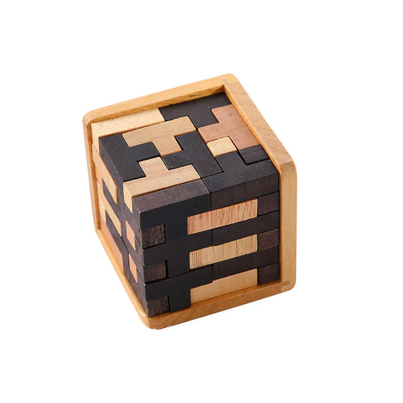 Kletshuts™ PuzzleCube: 3D-Rubics-Puzzlewürfel Aus Holz