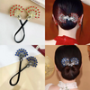 Rose® HairTie 1+1 GRATIS: Stylischer Haargummi Eleganter Vintage Kristall-Pferdeschwanz Twist-Halter