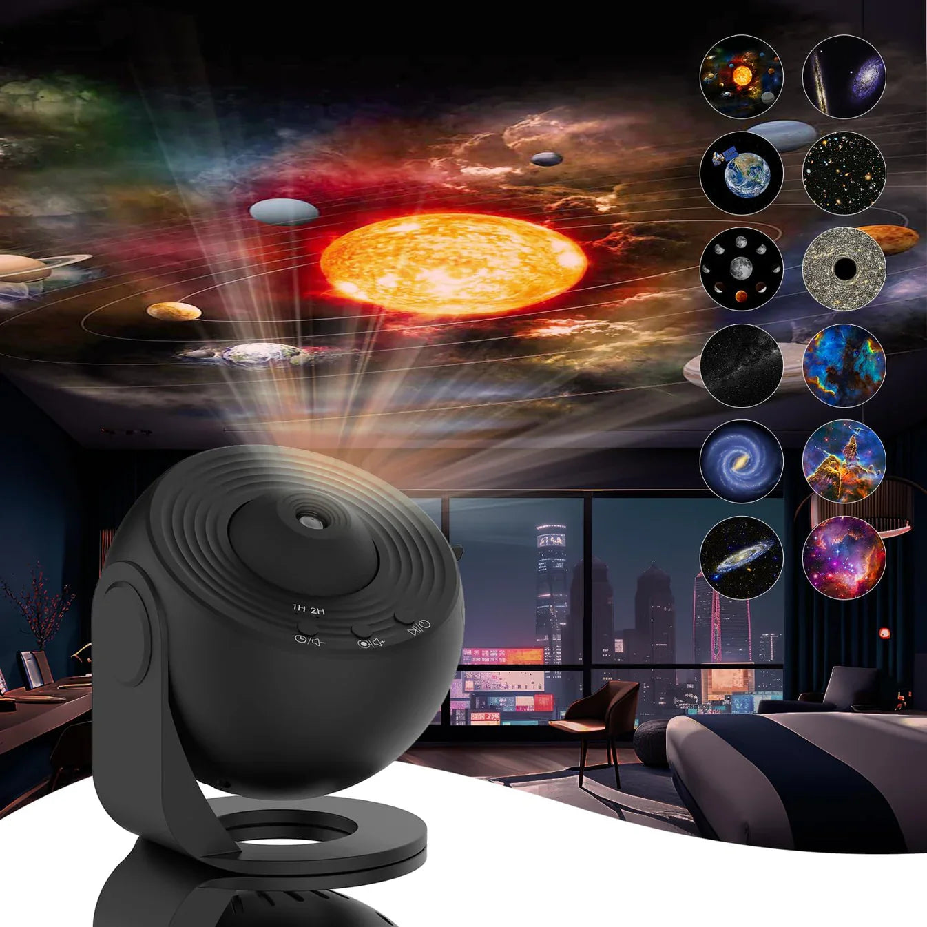 GalaxyProjector - 360° Drehbares Galaxie-Nachtlichtt