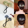 Rose® HairTie 1+1 GRATIS: Stylischer Haargummi Eleganter Vintage Kristall-Pferdeschwanz Twist-Halter