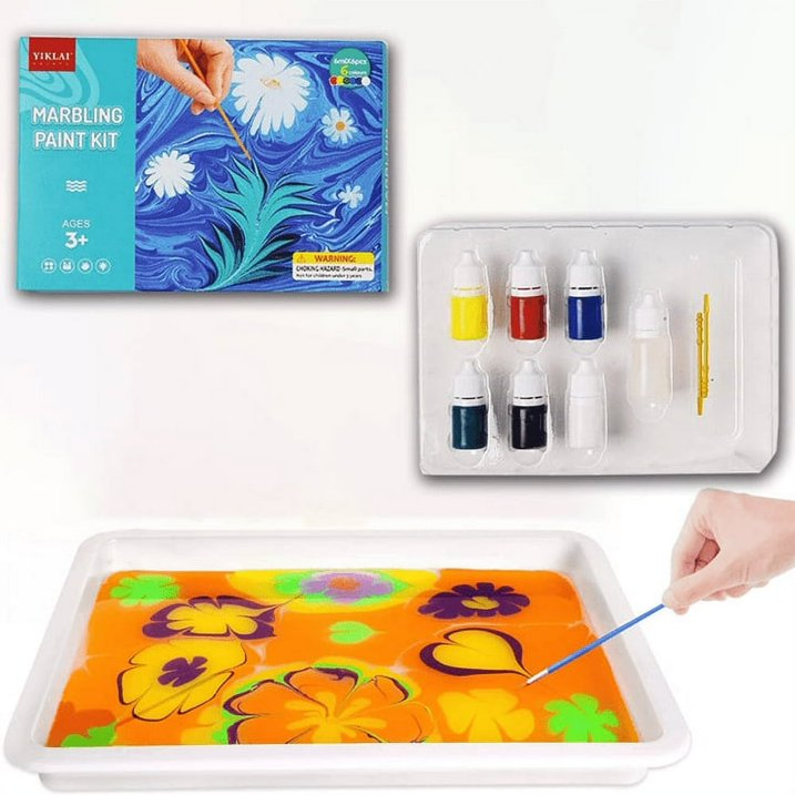 Kletshuts™ KidArt: Aquarell Marmor Kind Kunst Kreativ Spiel Set