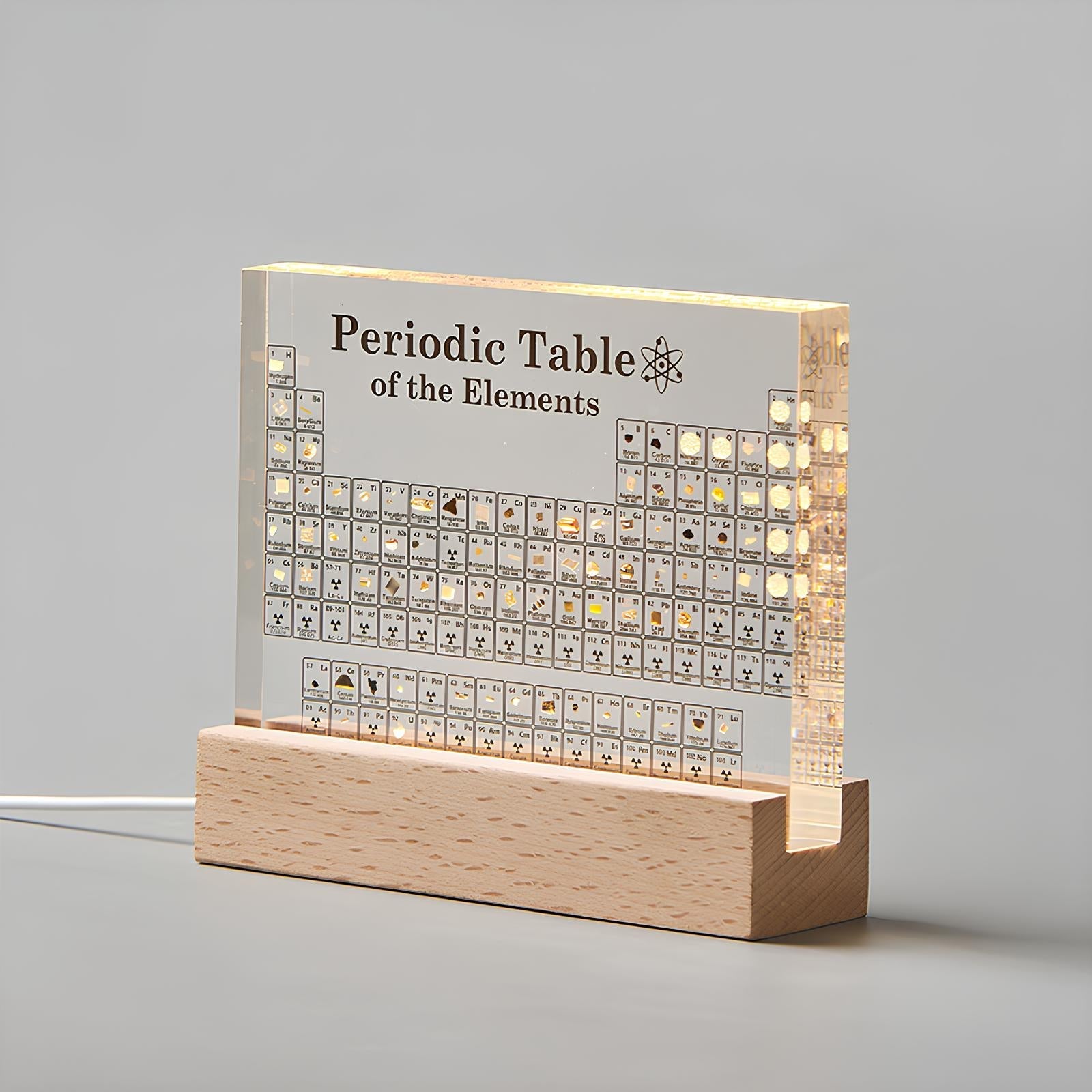 Ledsen™ PeriodicTable:  Glas Periodensystem DerElemente mit Licht