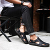 Happy™ LeatherSandals: Weiche Leder Herren atmungsaktiv Outdoor-Sandalen