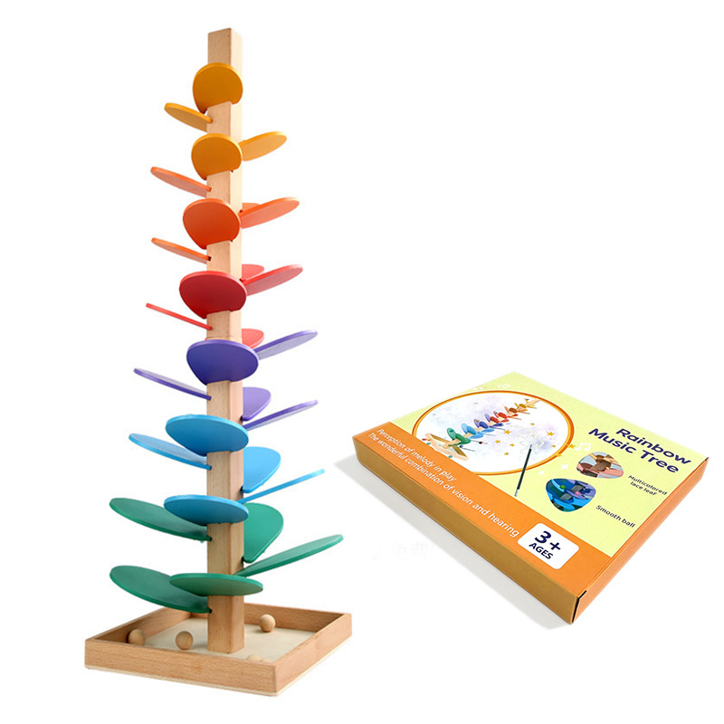 Kletshuts™ MarbleTower: Interaktiv Regenbogen Marmor Holz Turm Kinder Spielzeug