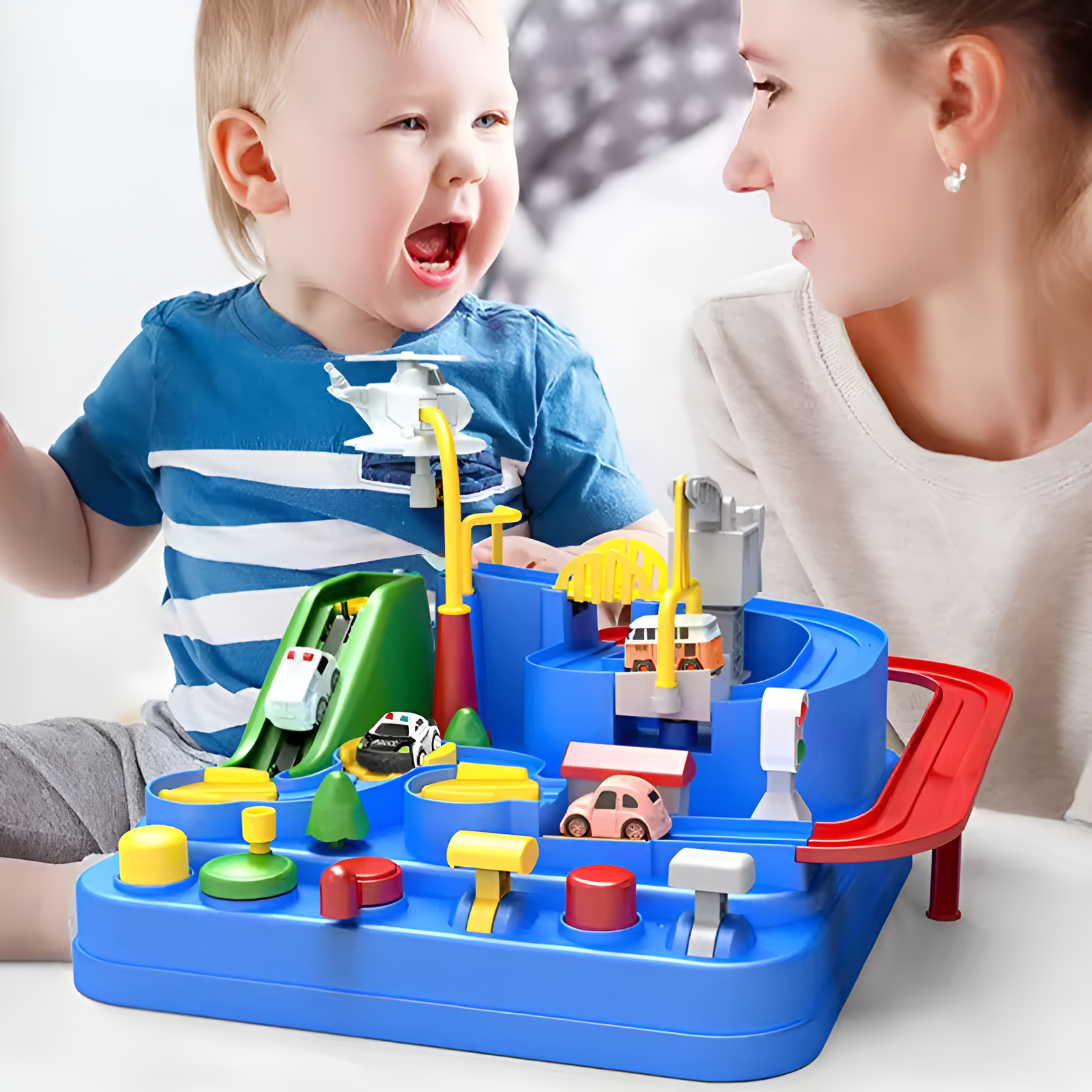 Kletshuts™ AdventureTrack: Interaktiv Pädagogisch Auto Abenteuer Strecke