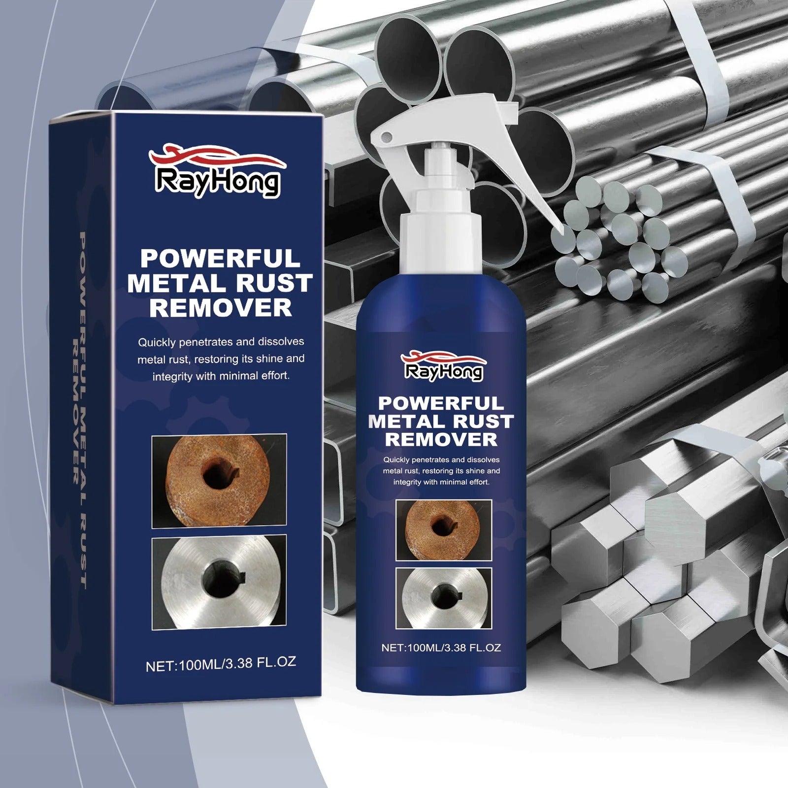 RustRemover 1+1 GRATIS: Leistungsstarker Einfach Anzuwendender Metall- Rost- Entferner