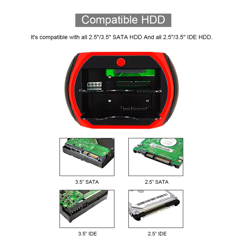DataDock - Multifunktions- Festplatten- Kartenleser Dock