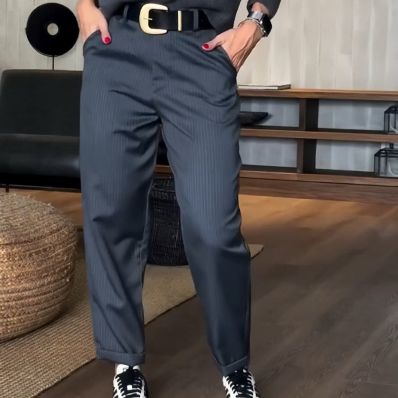 Icone™ ClassyPants: Klassisch Gerade Passform Hohe Taille Damen Hosen