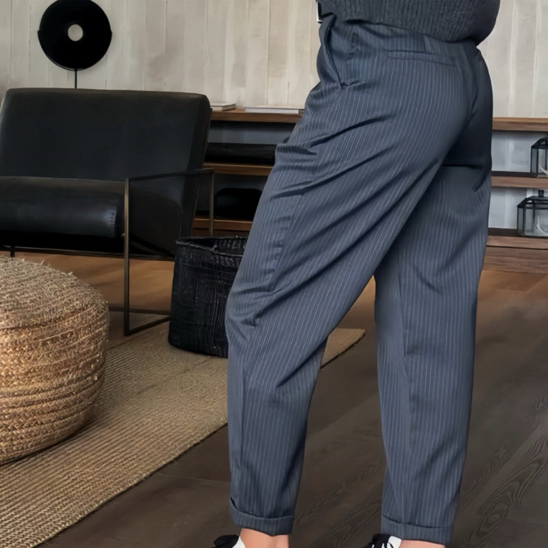 Icone™ ClassyPants: Klassisch Gerade Passform Hohe Taille Damen Hosen