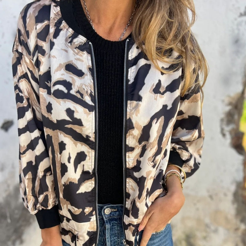 Icone™ ZebraJacket: Elegante, Stilvolle Zebramuster Jacke