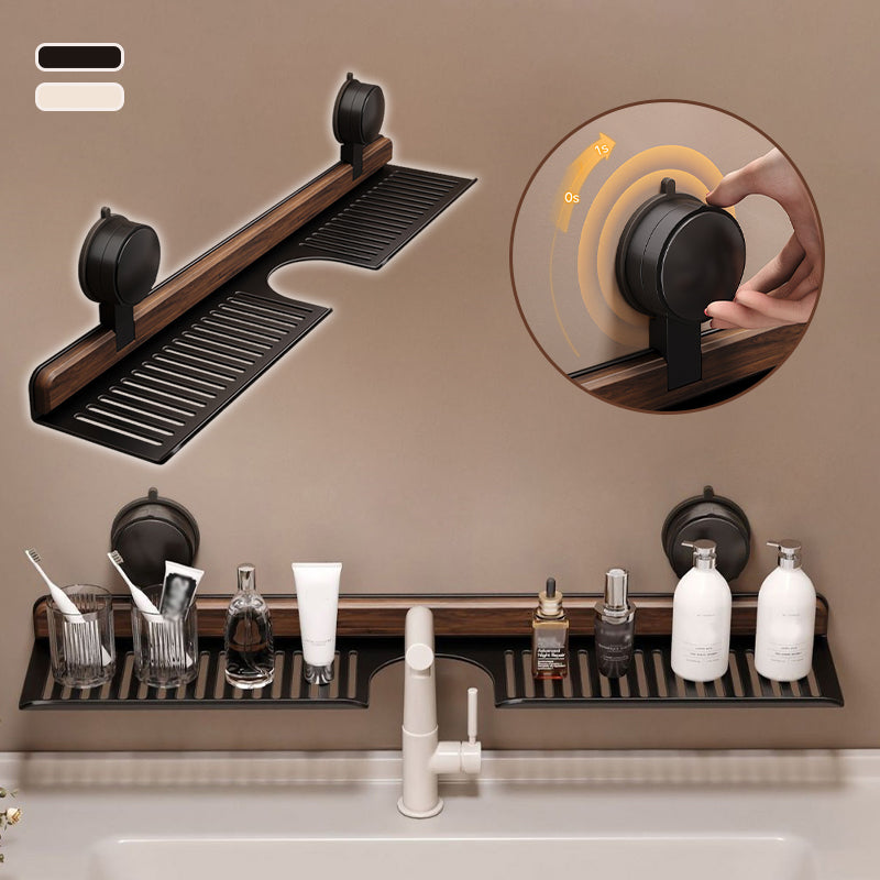 GlideHold® BathroomRack: Modernes Absaugung Badezimmer Regal Mit U-Nut Design