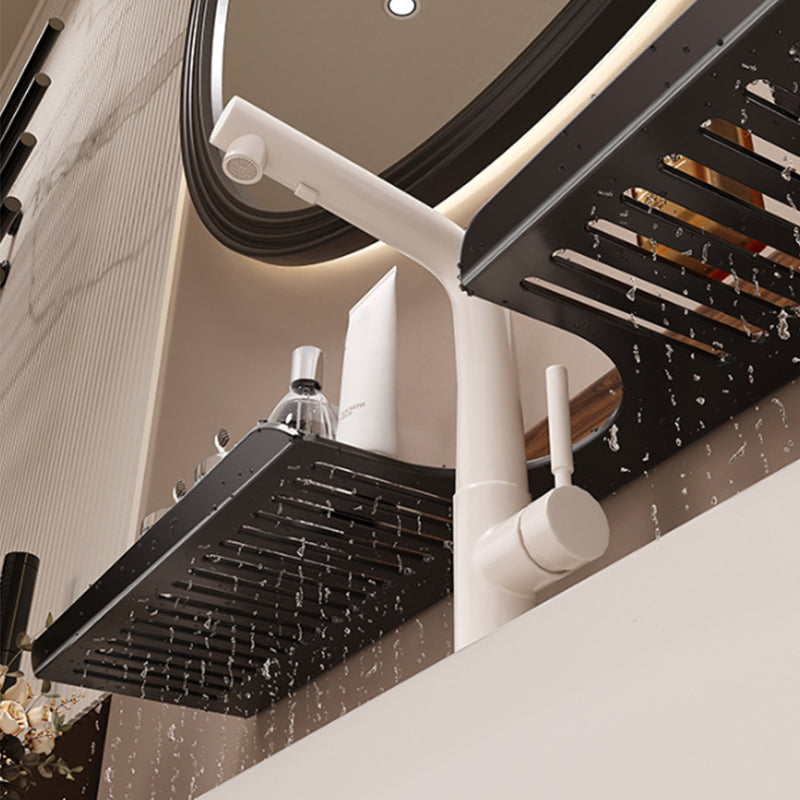 GlideHold® BathroomRack: Modernes Absaugung Badezimmer Regal Mit U-Nut Design