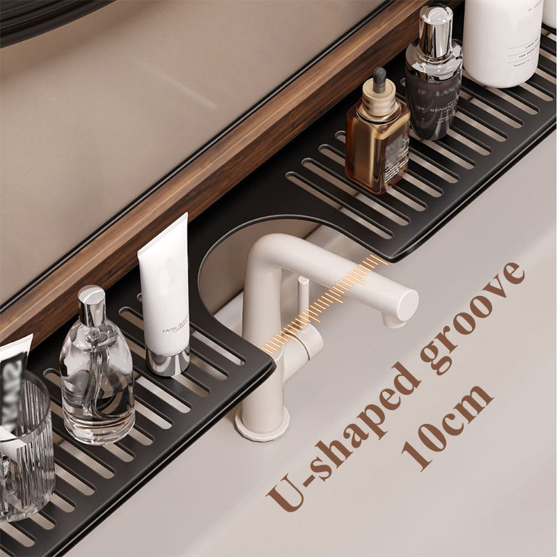 GlideHold® BathroomRack: Modernes Absaugung Badezimmer Regal Mit U-Nut Design