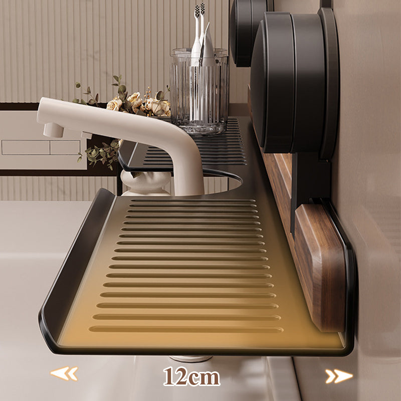 GlideHold® BathroomRack: Modernes Absaugung Badezimmer Regal Mit U-Nut Design