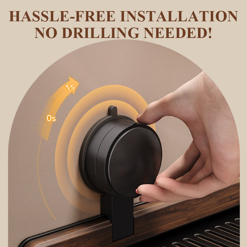 GlideHold® BathroomRack: Modernes Absaugung Badezimmer Regal Mit U-Nut Design