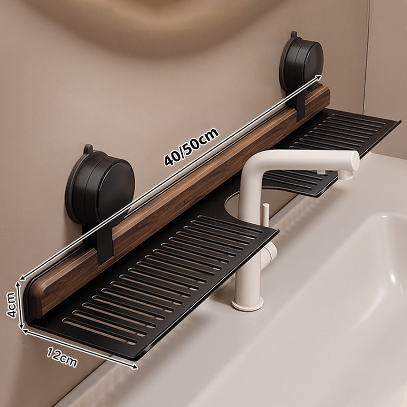 GlideHold® BathroomRack: Modernes Absaugung Badezimmer Regal Mit U-Nut Design