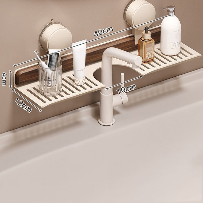 GlideHold® BathroomRack: Modernes Absaugung Badezimmer Regal Mit U-Nut Design