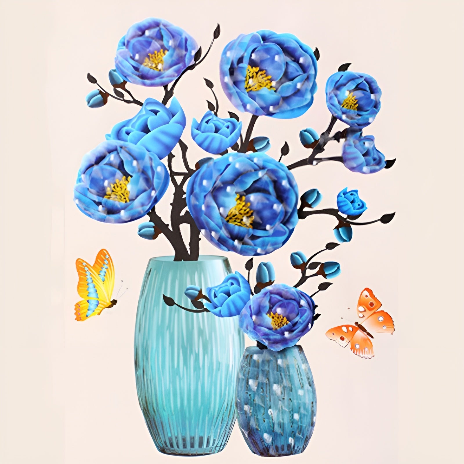FloralSticker 2+2 GRATIS: Elegant Haus Dekor Selbstklebend Blumen Aufkleber